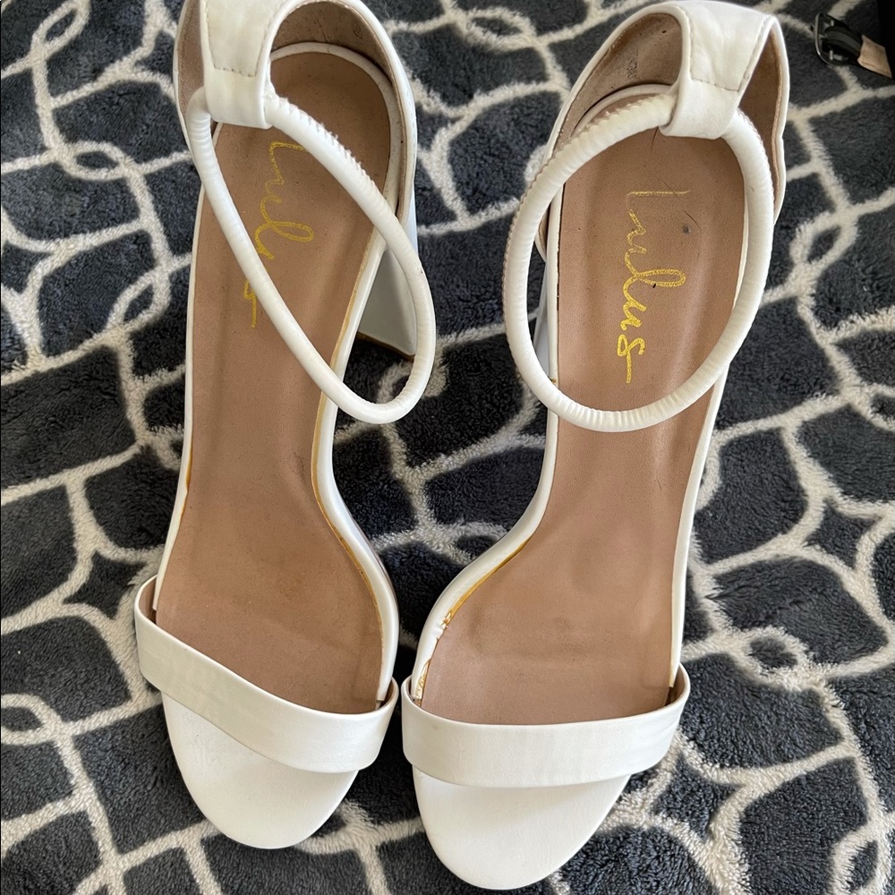 White Lulu’s High Heels Size 8